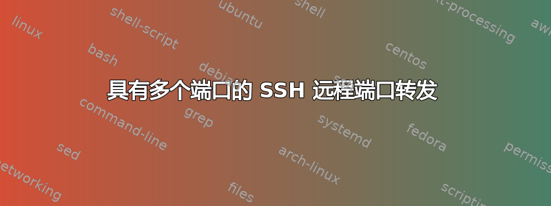 具有多个端口的 SSH 远程端口转发