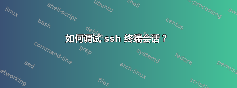 如何调试 ssh 终端会话？