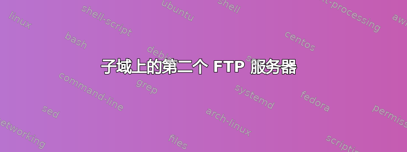 子域上的第二个 FTP 服务器 