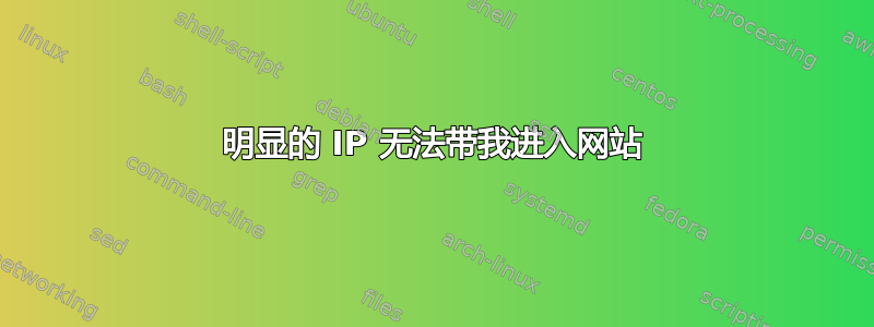 明显的 IP 无法带我进入网站