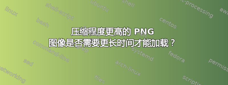 压缩程度更高的 PNG 图像是否需要更长时间才能加载？