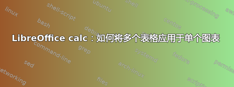 LibreOffice calc：如何将多个表格应用于单个图表