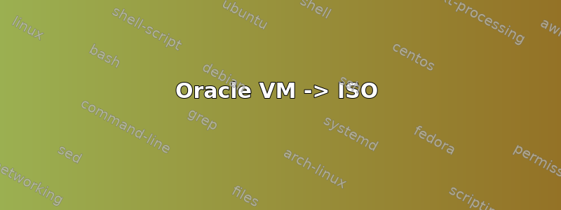 Oracle VM -> ISO