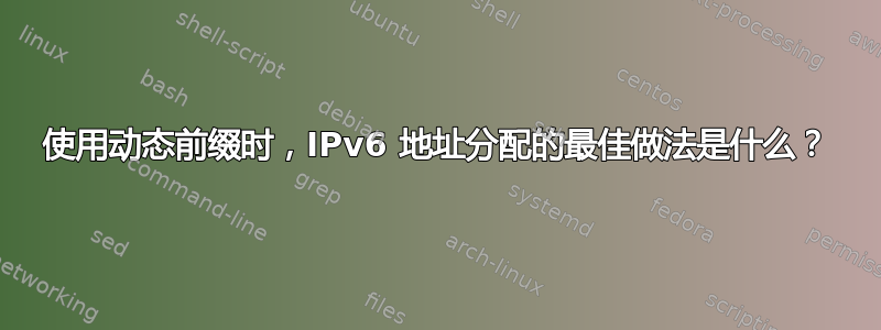 使用动态前缀时，IPv6 地址分配的最佳做法是什么？