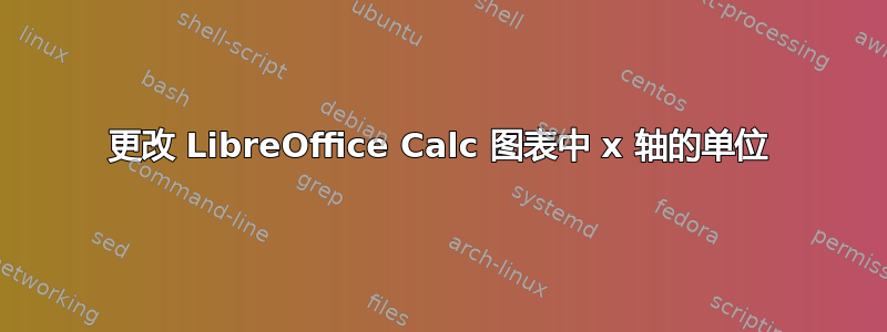 更改 LibreOffice Calc 图表中 x 轴的单位