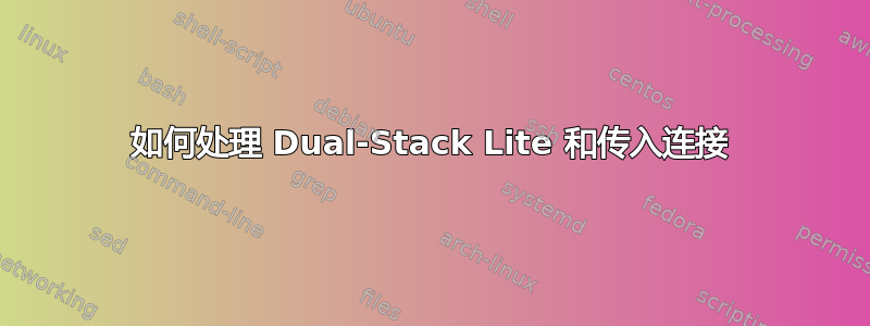 如何处理 Dual-Stack Lite 和传入连接