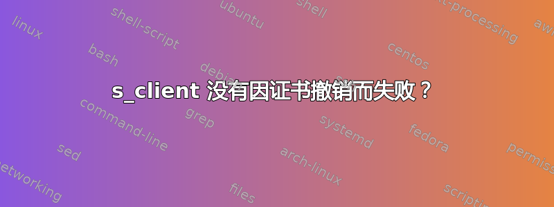 s_client 没有因证书撤销而失败？