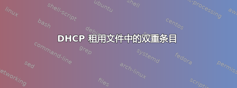 DHCP 租用文件中的双重条目