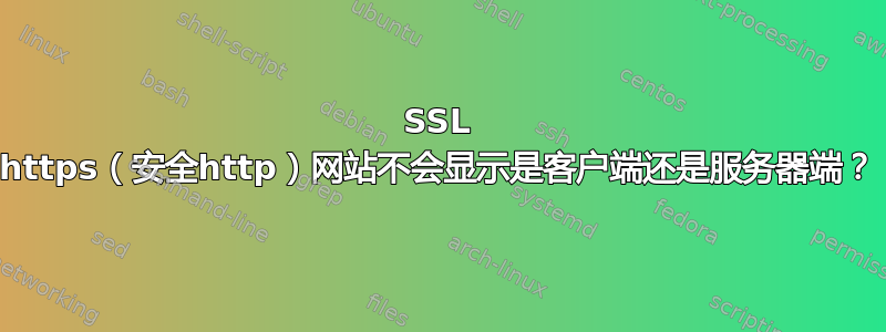 SSL https（安全http）网站不会显示是客户端还是服务器端？