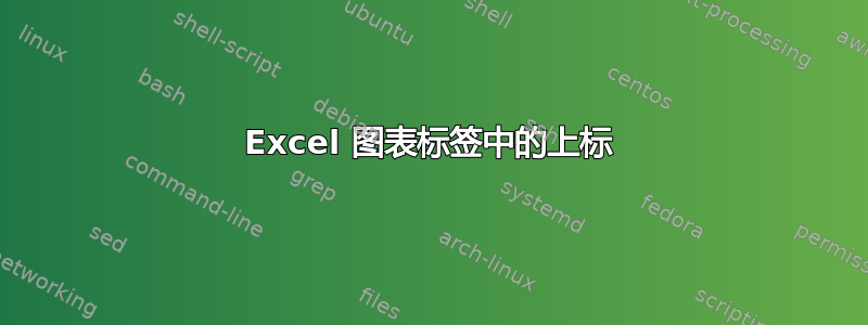 Excel 图表标签中的上标