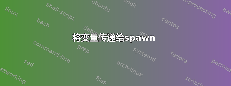 将变量传递给spawn