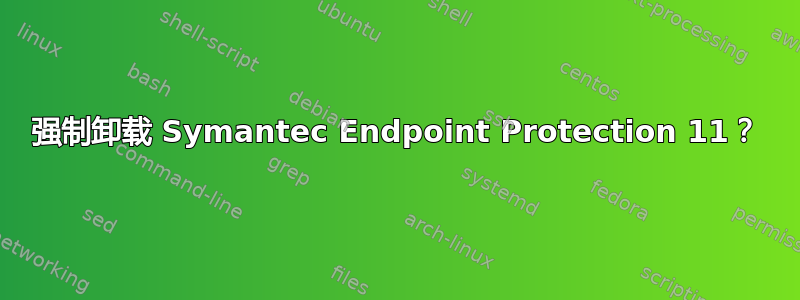 强制卸载 Symantec Endpoint Protection 11？