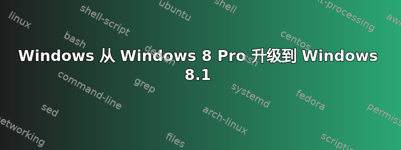 Windows 从 Windows 8 Pro 升级到 Windows 8.1