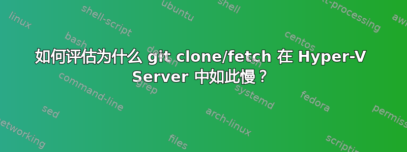 如何评估为什么 git clone/fetch 在 Hyper-V Server 中如此慢？