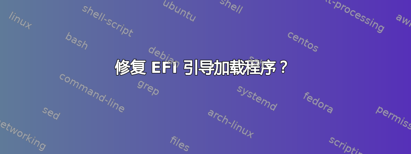 修复 EFI 引导加载程序？