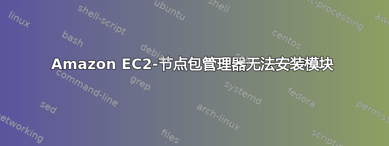 Amazon EC2-节点包管理器无法安装模块