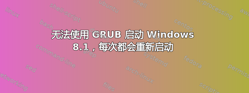 无法使用 GRUB 启动 Windows 8.1，每次都会重新启动