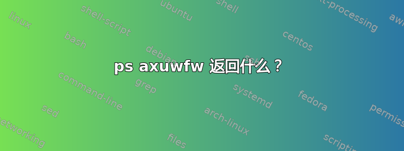 ps axuwfw 返回什么？