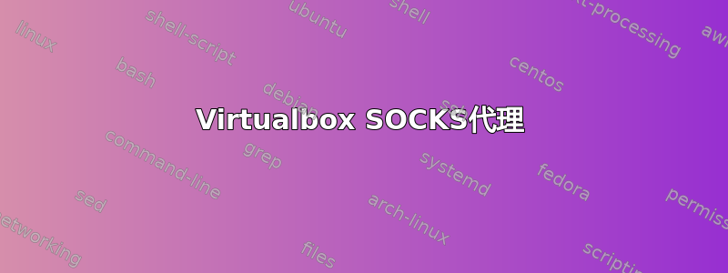 Virtualbox SOCKS代理