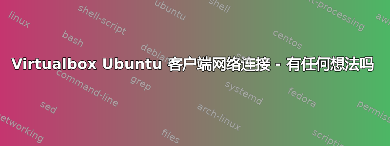 Virtualbox Ubuntu 客户端网络连接 - 有任何想法吗