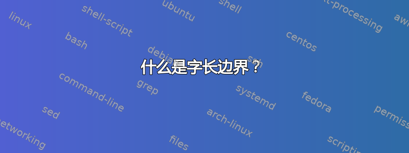 什么是字长边界？