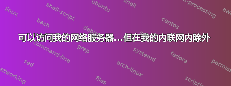 可以访问我的网络服务器...但在我的内联网内除外