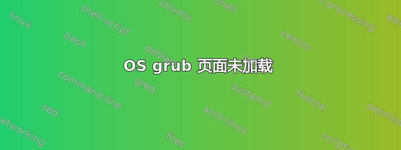 OS grub 页面未加载