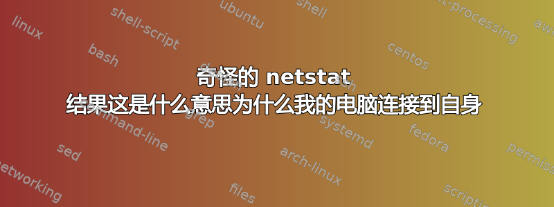 奇怪的 netstat 结果这是什么意思为什么我的电脑连接到自身