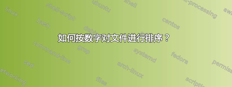 如何按数字对文件进行排序？