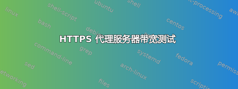 HTTPS 代理服务器带宽测试