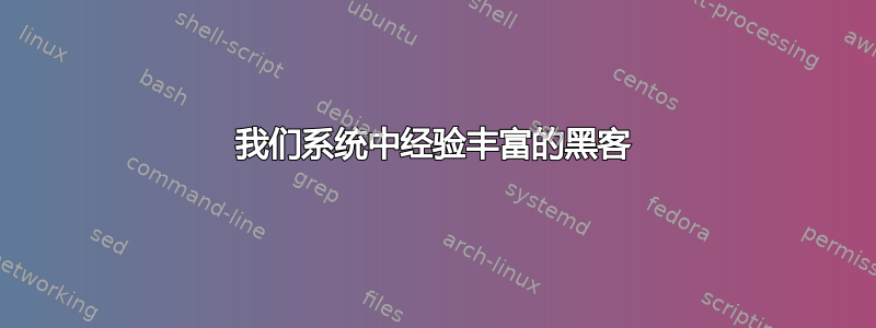 我们系统中经验丰富的黑客