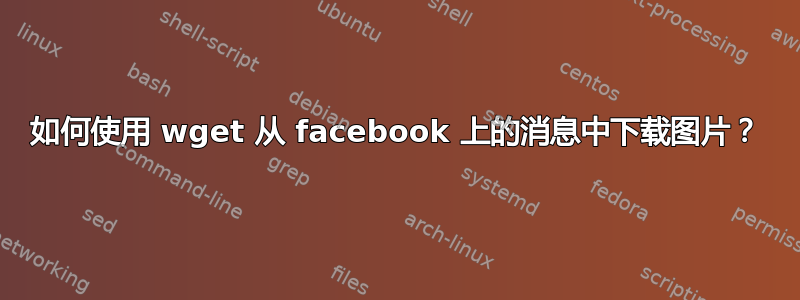 如何使用 wget 从 facebook 上的消息中下载图片？