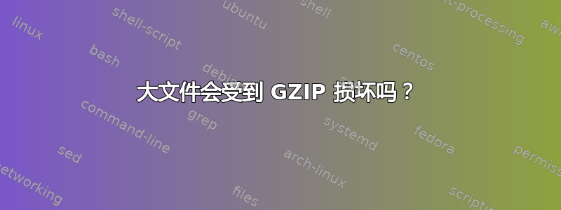 大文件会受到 GZIP 损坏吗？