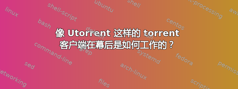 像 Utorrent 这样的 torrent 客户端在幕后是如何工作的？