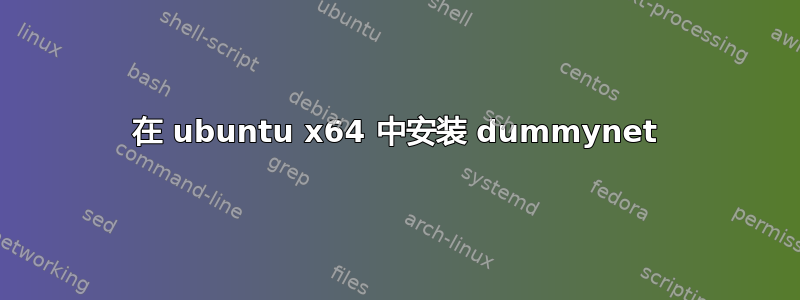 在 ubuntu x64 中安装 dummynet