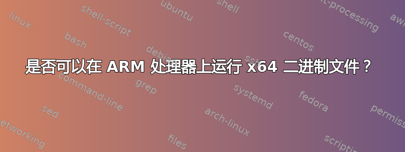 是否可以在 ARM 处理器上运行 x64 二进制文件？