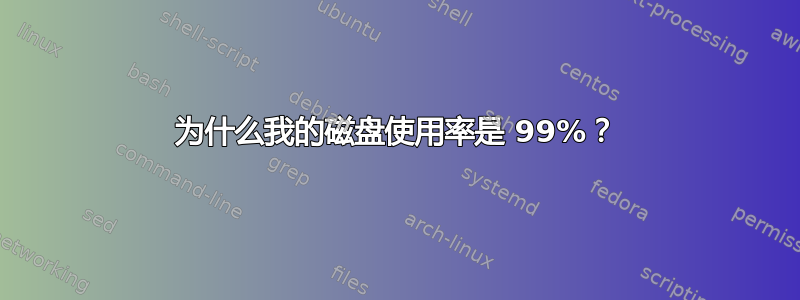 为什么我的磁盘使用率是 99%？