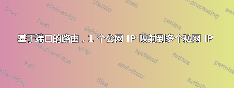 基于端口的路由，1 个公网 IP 映射到多个私网 IP