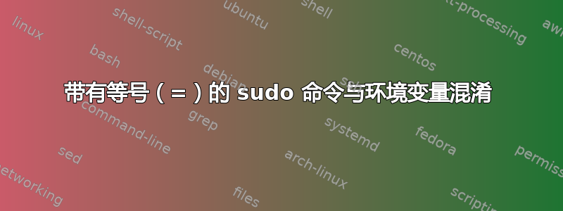 带有等号（=）的 sudo 命令与环境变量混淆