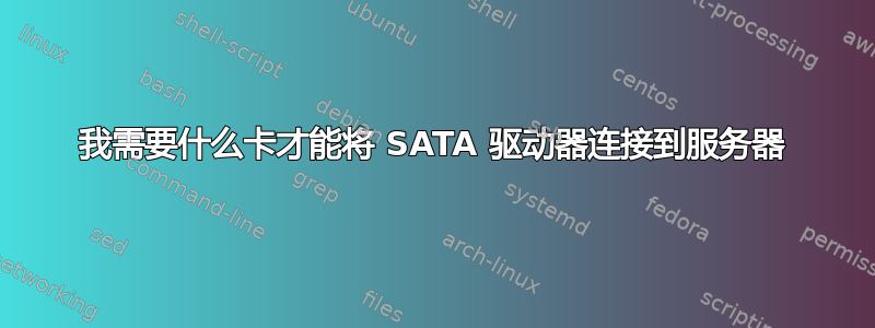 我需要什么卡才能将 SATA 驱动器连接到服务器