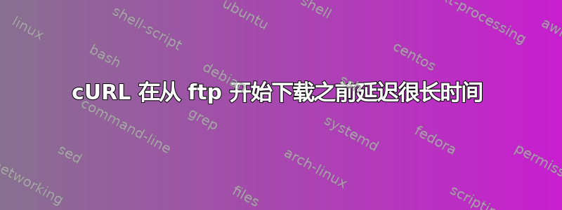 cURL 在从 ftp 开始下载之前延迟很长时间