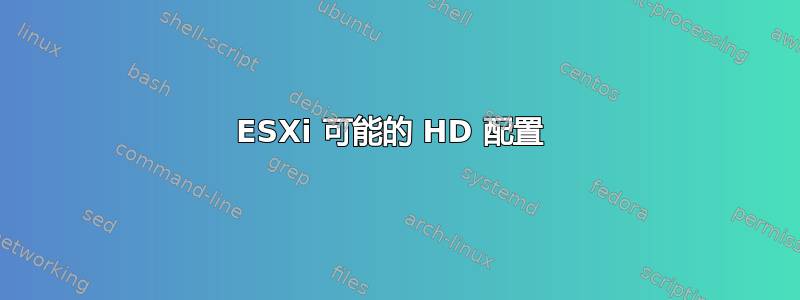 ESXi 可能的 HD 配置 