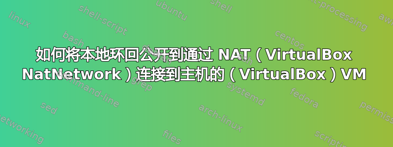 如何将本地环回公开到通过 NAT（VirtualBox NatNetwork）连接到主机的（VirtualBox）VM