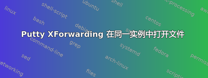 Putty XForwarding 在同一实例中打开文件