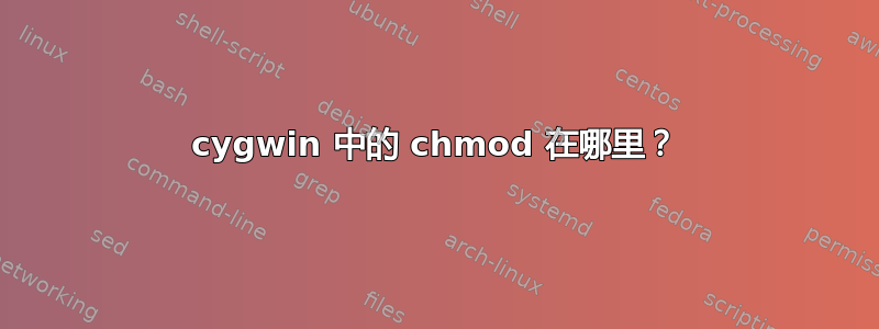 cygwin 中的 chmod 在哪里？