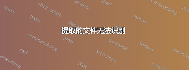 提取的文件无法识别