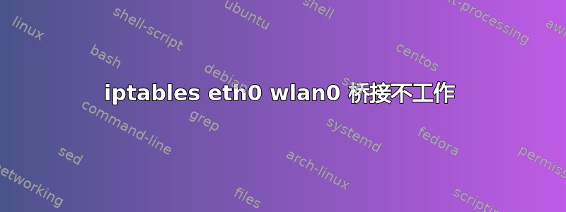 iptables eth0 wlan0 桥接不工作