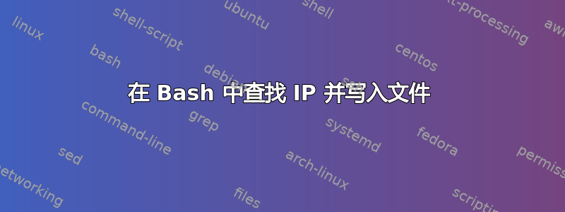 在 Bash 中查找 IP 并写入文件