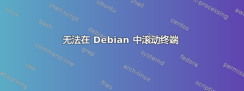 无法在 Debian 中滚动终端