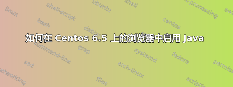 如何在 Centos 6.5 上的浏览​​器中启用 Java